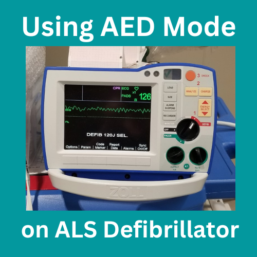 AED Mode on ALS Defibrillator